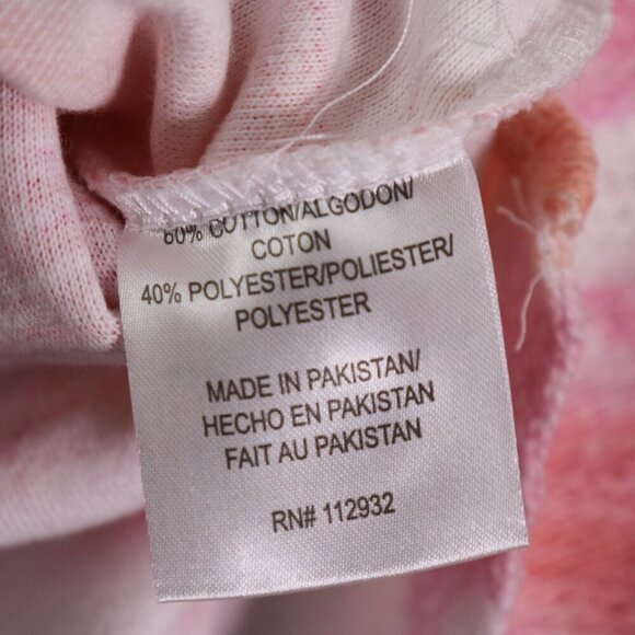 Southern Spirit Hoodie Sweatshirt Women S Coral Pink Tie Dye Terry Pullover New - Picture 10 of 10
